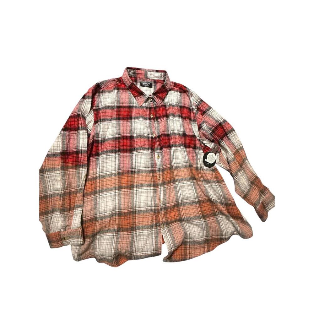 Women’s size 3X Jolie & Joy Women's Plaid Flannel Shirt